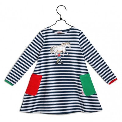 Pippi Långstrump Klänning (Randig) (86)