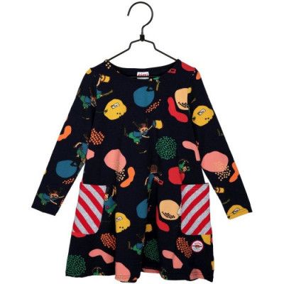 Pippi Långstrump Livlig Klänning (Blå)