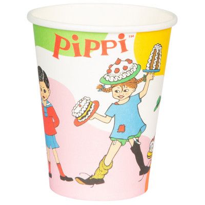 Pippi Långstrump Pappersmugg 8-pack