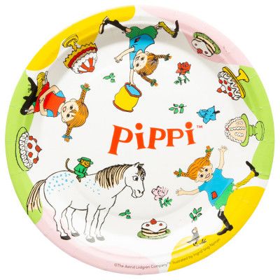 Pippi Långstrump Papperstallrik 8-pack