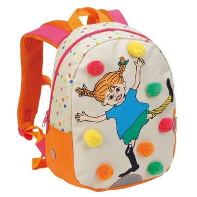 Pippi Långstrump, PomPom Backpack Beige