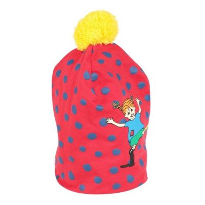 Pippi Långstrump Prickig Mössa (Röd/Blå)