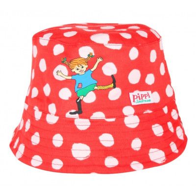 Pippi Långstrump Prickigt Solhatt (Röd)