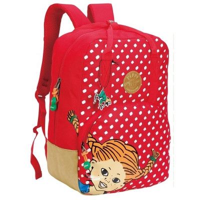 Pippi Långstrump Ryggsäck Retro (Röd)