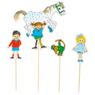 Pippi Långstrump Tårtdekorationer 4-pack