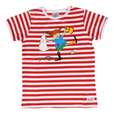 Pippi Långstrump T-shirt Randig Röd/Vit