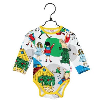 Pippi Långstrump Villekulla Body (Vit)