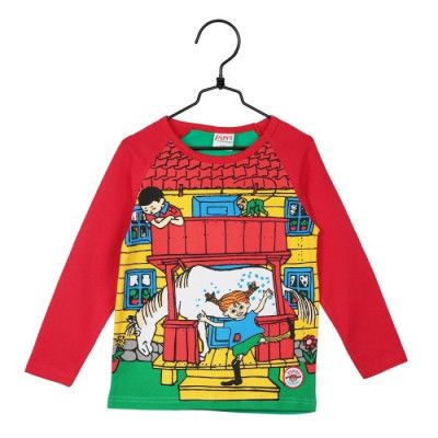 Pippi Långstrump Villekulla Tröja (Röd/Grön)