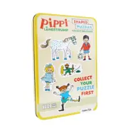 Pippi Tärningsspel Formpussel i metallask - Pippi -  Leksaksaffären