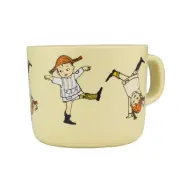 Rätt Start mugg med handtag Pippi Cirkus, gul