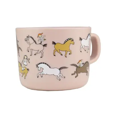 Rätt Start mugg med handtag Pippi Cirkus, rosa