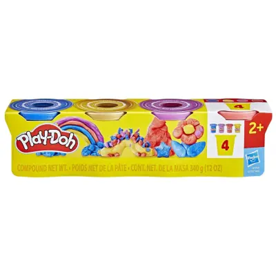 Play-Doh Metallic Lera 4-pack - Play-Doh -  Leksaksaffären