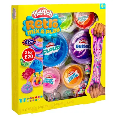 Play-Doh Retro Mix&Play 6-pack - Play-Doh -  Leksaksaffären
