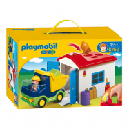 Playmobil 1.2.3 6759, Lastbil med sorteringsgarage
