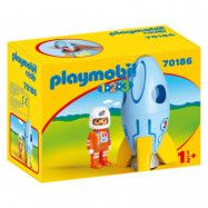 Playmobil 1.2.3 Astronaut med raket 70186
