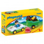Playmobil 1.2.3 Bil med hästtransport 70181