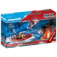 Playmobil City Action Brandkår med helikopter och båt 70335