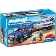 Playmobil, City Action - Polisjeep med racerbåt