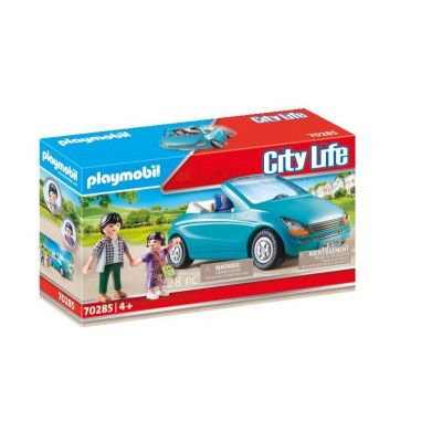 Playmobil City Life Pappa och barn med en cabriolet 70285