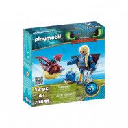 Playmobil Dragons - Astrid med flygdräkt och glufstroll