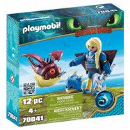 Playmobil Dragons Astrid med flygdräkt och glufstroll 70041
