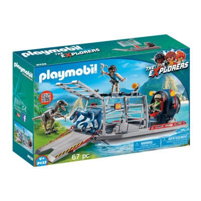 Playmobil, Explorers - Propellerbåt med dinosauriebur
