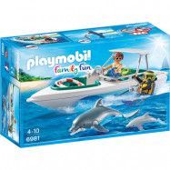 Playmobil, Family Fun - Dyktur med snabb motorbåt