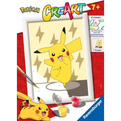 CreArt Pokemon Pikachu Måla efter nummer - Pokemon -  Leksaksaffären