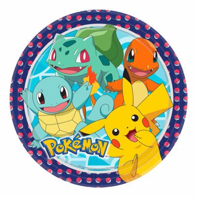 Papperstallrikar Pokémon - 8-pack