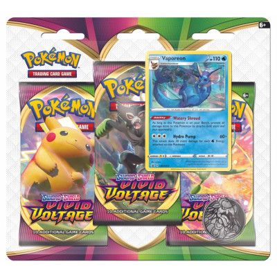 Pokemon 3-pack S&S Vivid Voltage Vaporeon