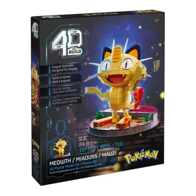 Pokemon 4D Build Pussel Meowth - Pokemon -  Leksaksaffären