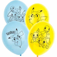 Pokemon ballonger 2 färger, 6-pack