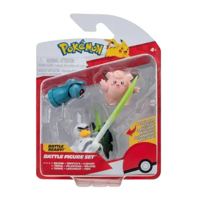 Pokemon Battle Figure Set Beldum + Sirfetch'd + Clefairy
