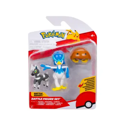 Pokemon Battle Figure Set Blitzle + Quaxwell + Kabuto - Pokemon -  Leksaksaffären