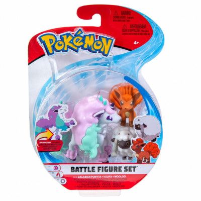 Pokemon Battle Figure Set Galarian Ponyta/Vulpix/Wooloo