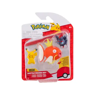 Pokemon Battle Figure Set Pikachu + Magikarp + Zorua - Pokemon -  Leksaksaffären