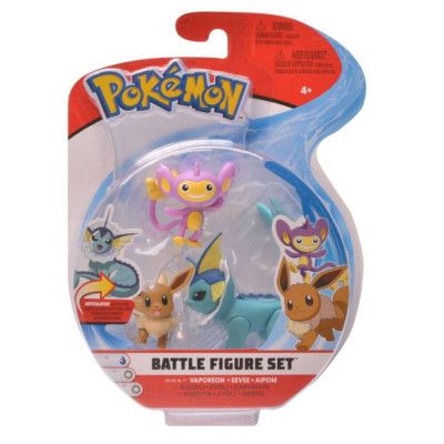 Pokemon Battle Figure Set Vaporeon+Eevee+Aipom 97693