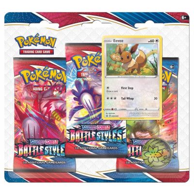 Pokemon Battle Styles Sword & Shield 5 3-pack, Eevee/Jolteon foil & mynt : Model - Jolteon