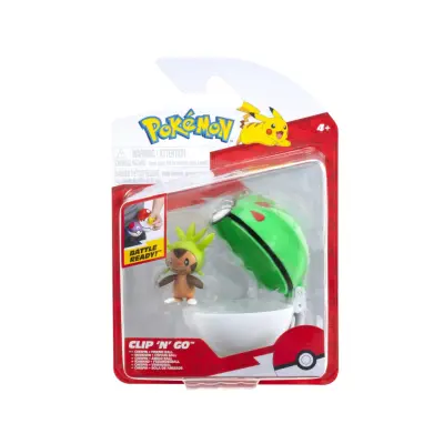 Pokemon Clip n Go Chespin + Friend Ball - Pokemon -  Leksaksaffären