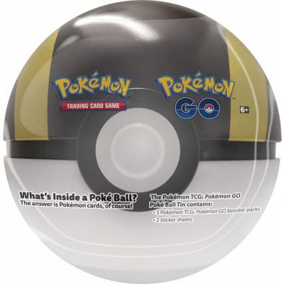 Pokemon GO Tin Pokeball SWSH10.5 Great Ball (blå) : Model - Ultra Ball (svart)