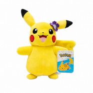 Pokemon Mjukdjur Summer (20cm) Pikachu with flower in ear