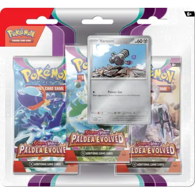 Pokemon Paldea Evolved 3-pack Blister : Model - Varoom