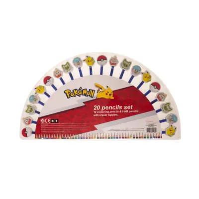 Pokemon Pennor med sudd 20-pack - Pokemon -  Leksaksaffären