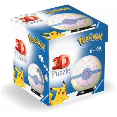 Pokemon Pusselboll 3D 55 bitar Heal Ball (Vit)