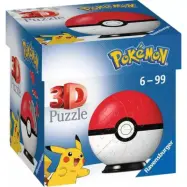Pokemon Pusselboll 3D 55 bitar Pokeball (röd)