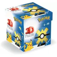Pokemon Pusselboll 3D 55 bitar Quick Ball (Blå/gul)