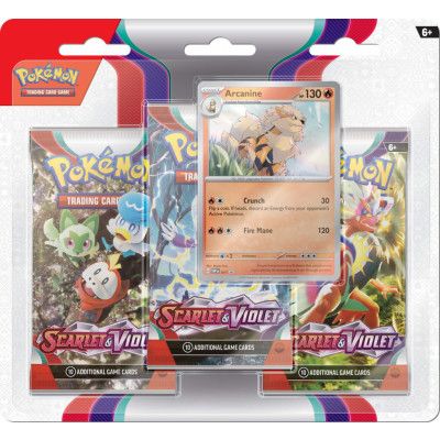 Pokemon Scarlet & Violet 3-pack Blister : Model - Arcanine