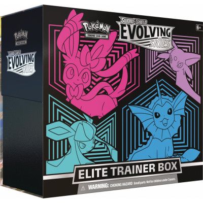 Pokemon SWSH7 Evolving Skies Elite Trainer Box (Välj mellan 2 olika varianter) : Model - Rosa/blå