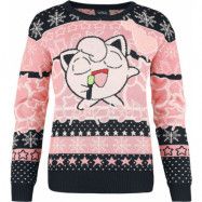 Pokémon - gaming Christmas jumper - Pummeluff - S XXL - för Dam - rosa/svart