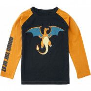 Pokémon - gaming Longsleeve - Barn - Charizad - Bring The Heat - 122/128 158/164 - för barn - svart/orange